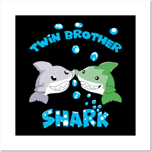 Twine Brother Shark Gift Posters and Art